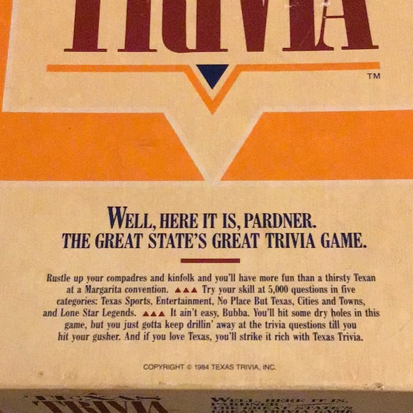 Vintage 1984 Texas Trivia board game - Picture 3 of 12